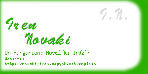 iren novaki business card